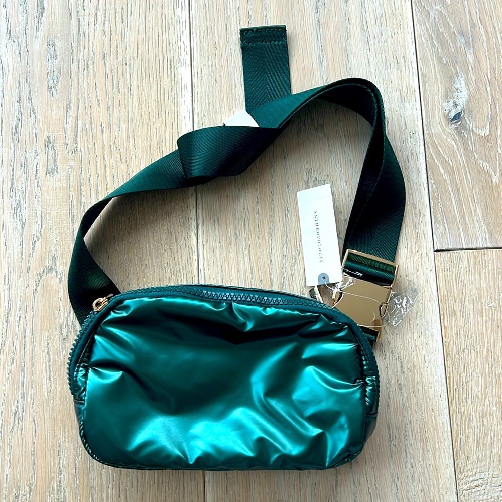 Never worn, Anthropologie purse is a brand new gem, still adorned with its tag.